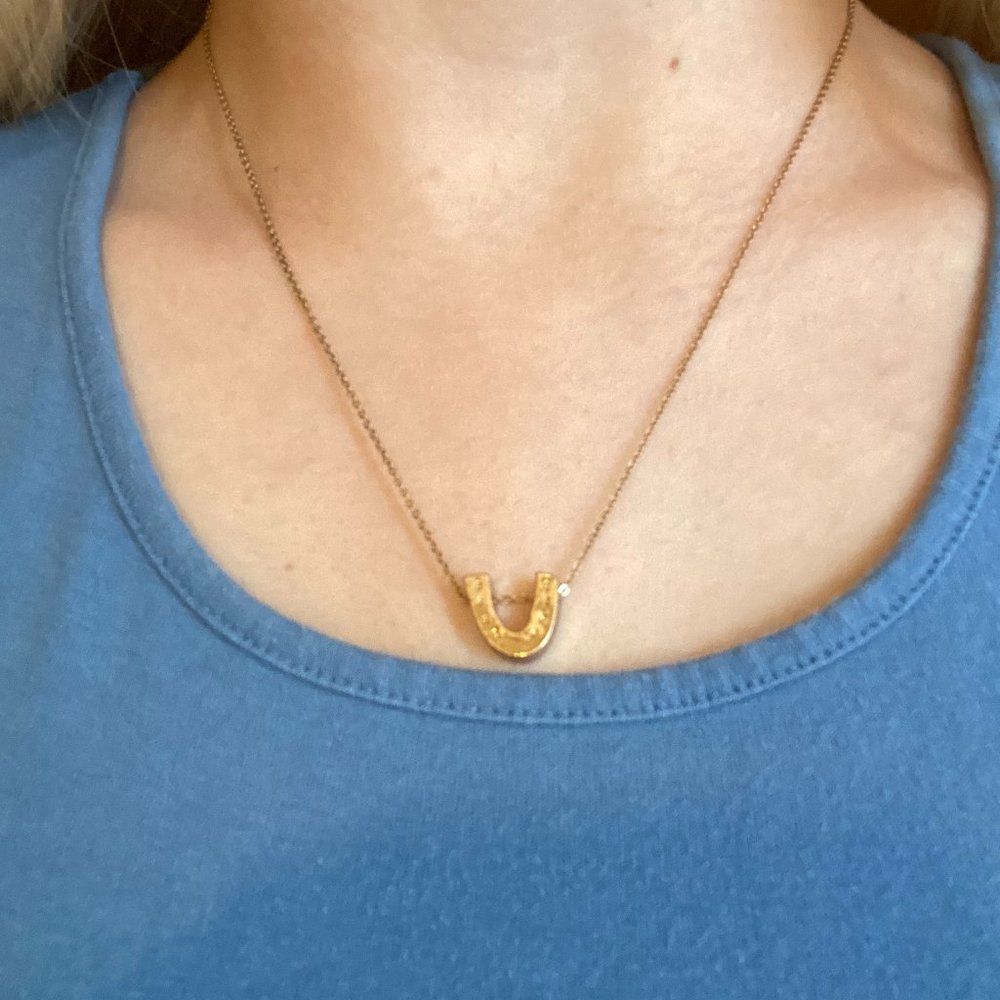 Gold Horseshoe Necklace